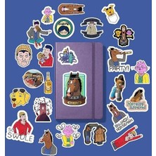 Belirtilmemiş Bojack Horseman Paketi - Bullet Journal - Ajanda - - Defter - Laptop Etiket Çıkartma