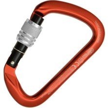 Kong Italy Kong Large Multiuse Screw Sleeve Çok Amaçlı Geniş Açıklıklı Vidalı Alüminyum D Karabina 737LA0RNPKK Red