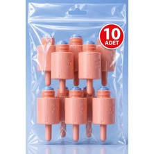 Hilal Kimya 10 Lu Paket Depolu Sıvı Sabunluk Musluğu- Alttan Basmalı Musluk PEMBE