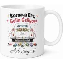 Tupya Gift Düğün Konvoyunda Korna Çalanlara Esprili Gelin Arabası Kupa Bardak Hediye