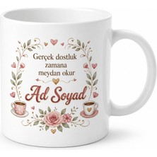 Tupya Gift Arkadaş Isimleri Yazılı Özel Tasarım Baskılı Kupa Bardak Hediye