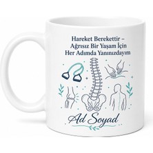 Tupya Gift Fizyoterapist Hediye Kupa Hareket Berekettir Ağrısız Yaşam Fizik Tedavi Bardak