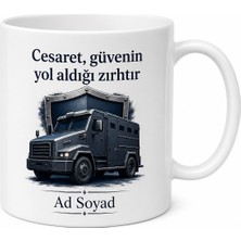 Tupya Gift Zırhlı Para Taşıma Şoförü Güvenlik Temalı Baskılı Kupa Bardak Hediye