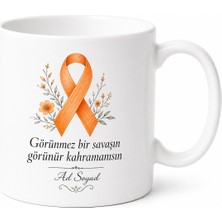 Tupya Gift Ms Hastalığı Farkındalığı Görünmez Hastalık Güçlü Mücadele Özel Tasarım Kupa Bardak Hediye
