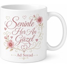 Tupya Gift Isimli Sevgi Sözü Yazılı Baskılı Kupa Bardak Sevgiliye Özel Hediye