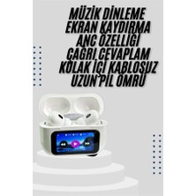 Cm Store Dokunmatik Ekranlı Air Pro 2 Anc Kulaklık Kablosuz Çok Fonksiyonlu