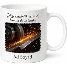 Tupya Gift Bıçak Bileyicisi Çark Taşında Kıvılcım Kahve Kupası Özel Tasarım Hediye Bardak