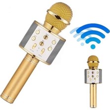 Cm Store Bluetooth Hoparlör USB Aux Sd Kart Kaoroke Mikrofon Uzun Pil Ömrü