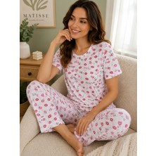 Çeyize Dair Herşey Love Kiss Kısa Kollu Pijama Takım