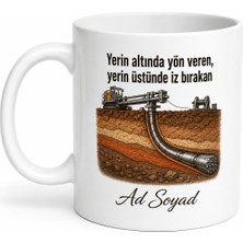 Tupya Gift Yönlü Sondaj Uzmanı Matkabı Yönlendiren Özel Tasarım Seramik Kupa Bardak Hediye