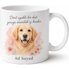 Tupya Gift Isimli Köpek Desenli Baskılı Kupa Bardak Hediye Köpek Severlere Özel Tasarım