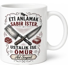 Tupya Gift Etin Piri Kasap Ustası Esprili Çay Kupası Hediye Baskılı Kupa Bardak