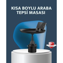 Cm Store Araç Içi 360° Ayarlanabilir Bardaklık Tepsisi Geniş Yüzeyli ve Telefon Standlı