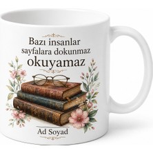 Tupya Gift Kağıt Kitap Aşığı Yazılı Baskılı Kupa Bardak Kitapsever Hediye
