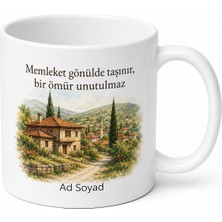 Tupya Gift Dedeye Memleket Temalı Kahve Kupası Özel Tasarım Baskılı Kupa Hediye Bardak