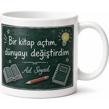 Tupya Gift Öğretmen Tebeşir Yazısı Sınıf Tahtası Eğitim Neferi Kupa Bardak Hediye