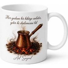 Tupya Gift Közde Kahve Temalı Kişiye Özel Baskılı Kupa Bardak Hediye