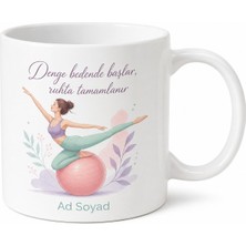 Tupya Gift Pilates Topuyla Denge Kuranlara Sıkılaşma Motivasyon Kupa Bardak Hediye