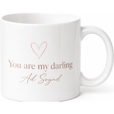 Tupya Gift Darling Temalı Sevgiliye Özel Minimalist Tasarım Çay Kupası Hediye Bardak