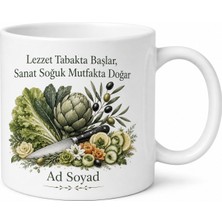 Tupya Gift Soğuk Mutfak Şefi Garde Manger Salata Mezelerin Görsel Mimarı Kahve Kupası Hediye
