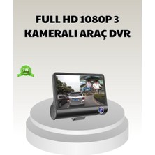 Cm Store Araç Dvr Kamerası 3’lü 170° Geniş Açılı Full Hd ve Park Destekli