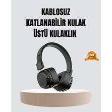 Cm Store Bluetooth Kablosuz Kulak Üstü Kulaklık Katlanabilir Konforlu ve Şık Tasarımlı