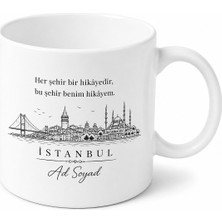 Tupya Gift Kişiye Özel Şehir Isimli Seramik Baskılı Kupa Bardak Hediye