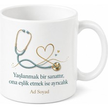 Tupya Gift Geriatrician Yazılı Geriatristlere Özel Estetik Baskılı Kupa Bardak Hediye