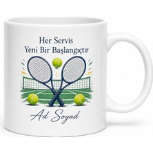 Tupya Gift Tenis Tutkunu Yazılı Baskılı Kupa Bardak Tenisçiye Özel Tasarım Hediye