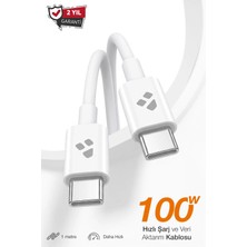 Kensa Type-C To Type-C 5.0A 18W Hızlı Şarj Kablosu 1.2m – Dayanıklı, Hızlı Veri Aktarımı