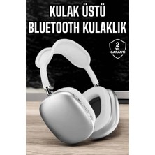 Cm Store P9 Air Max Kablosuz 5.0 Mikrofonlu Bluetooth Kulaklık Beyaz Yüksek Ses Kaliteli