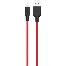 Cm Store Hoco X21 Plus USB To iPhone Lightning Silikon Hızlı Şarj ve Data KABLOSU-(5775)