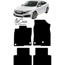 Gian Fabio Falleri Lacasa Honda Civic Fc5 (2016-2021) Uyumlu Renkli Biye-Silikon Topukluklu Premium Velur Halı Paspas