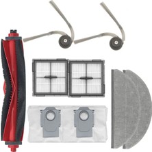 Populer Roborock Q8 Max Pro (2025 Model) Uyumlu Full Yedek Parça Seti 2 Hepa Filtre 2 Mop 2 Toz Torbası 2 Yan Fırça 1 Ana Fırça