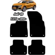 Gian Fabio Falleri Lacasa Audi-Q8 EXTRIM-(2018 ve Sonrası)Uyumlu Renkli Kenar-Silikon Topukluklu Premium Velur Halı Paspas