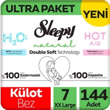 Sleepy 7 Beden Külot Bez Natural Double Soft Ultra Paket 48X3 144 Adet