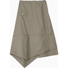 3.1 Phillip Lim Çizgili Poplin Asimetrik Wrap Kadın Etek