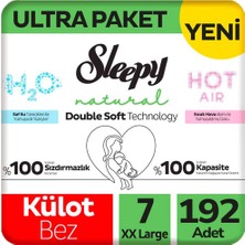 Sleepy 7 Beden Külot Bez Natural Double Soft Ultra Paket 48X4 192 Adet