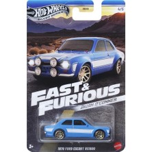 Hot Wheels Fast & Furious Brian O'connor 1970 Ford Escort RS1600 JBY32 Ölçekli Metal Model Gerçekçi Detaylar