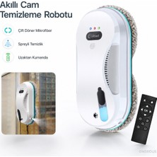 Kiwi Akıllı Cam Silme Robotu Otomatik Su Püskürtmeli Uzaktan Kumandalı Vakumlu Cam Temizleyici Makinesi