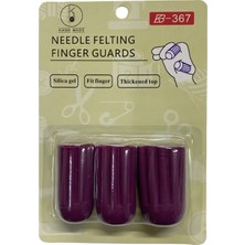 Elegantshop Silikon Dikiş Yüzüğü Yüksük 3'lü Set S-M-L