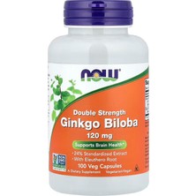 Now Foods Double Strength Ginkgo Biloba 120 Mg 100 Veg Capsules