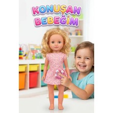 Alya Türkçe Konuşan Etkileşimli Eğitici Oyuncak Bebek – 40 cm Kafası ve Kolları Et Bebek