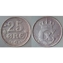 Banknoting Danimarka 25 Öre 1920.
