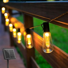 Teknonisa 5 M 10 Ampul Solar Ampul Dize Işıklar  Dış Mekan LED Kırılmaz Ampuller Bahçe Dekoru Çardak