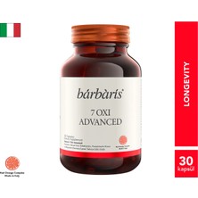 Barbaris 7 Oxi Advanced - 30 Kapsül - Longevity (Kuersetin, Resveratrol, Astaksantin, Alfa Lipoik Asit, Pirolokinolin, İtalya Patentli Kırmızı Portakal Kompleksi  ve SOD) İçeren Takviye Edici Gıda