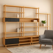 MapCraft WOODWERA Ahşap Kitaplık, TV Ünitesi