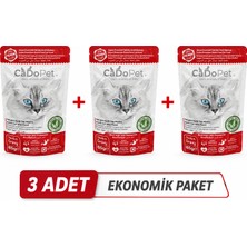 Cado Pet Süper Premium Tahılsız Sığır Etli Yetişkin Kedi Yaş Mama 85 gr x 3 Adet