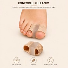 Ayak Baş Parmak Eğriliği Düzeltici Koruyucu Silikon Makaralı Bunyon Halluks Valgus Baş Parmak Koruyucu Silikon 1 Adet Kırmed