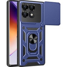 Lyon Tech Xiaomi Poco F6 Pro Kılıf Zore Vega Sürgülü Kamera Korumalı Manyetik Standlı Kapak – Çok Fonksiyonlu Premium Koruyucu